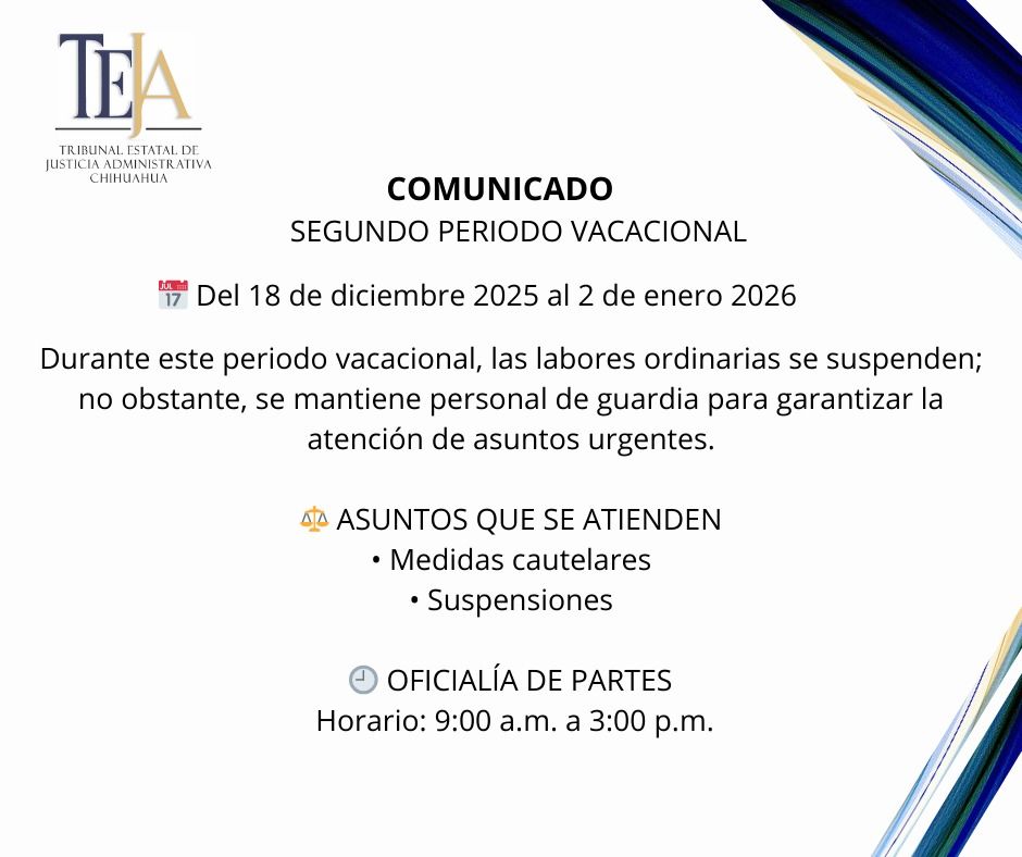 Comunicado Periodo Vacacional