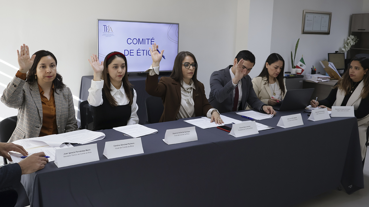 Comité de Ética del Tribunal Estatal de Justicia Administrativa aprueba los Lineamientos que regulan su identidad gráfica, en su Primera Sesión Extraordinaria