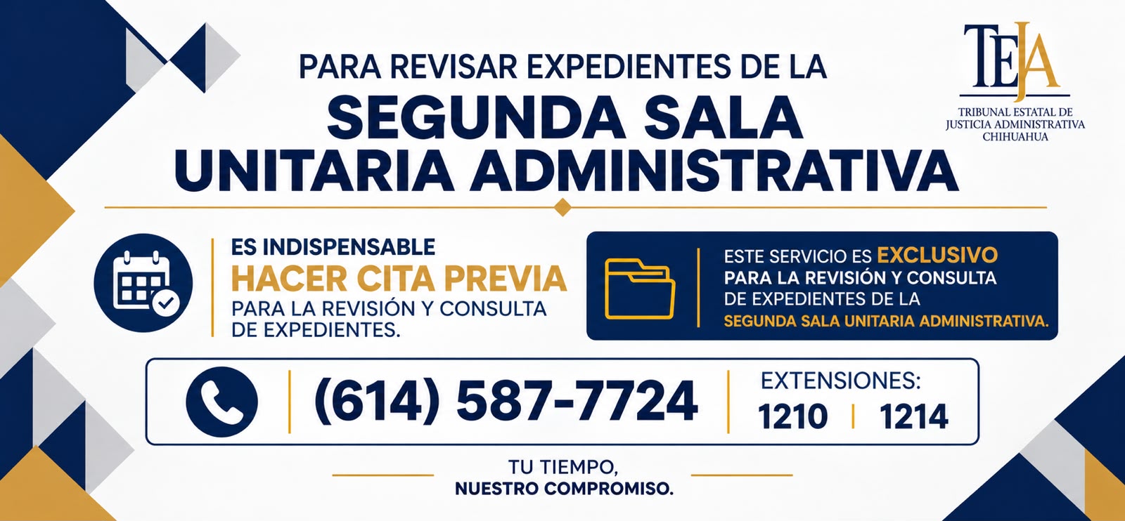 Consulta y Revisión de Expedientes – Segunda Sala Unitaria Administrativa